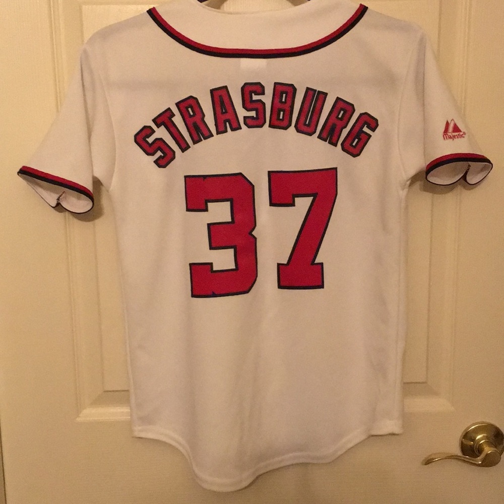 Boys Strasburg jersey by Majestic size M
